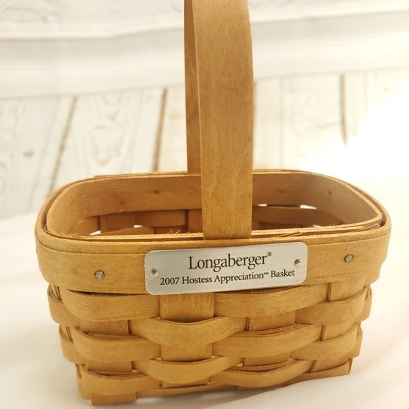Longaberger Brown Single Handle Handwoven 2006 Hostess Appreciation Basket - Picture 1 of 11